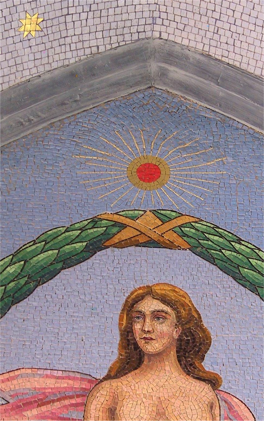 Lame XXI du tarot, le monde, soleil