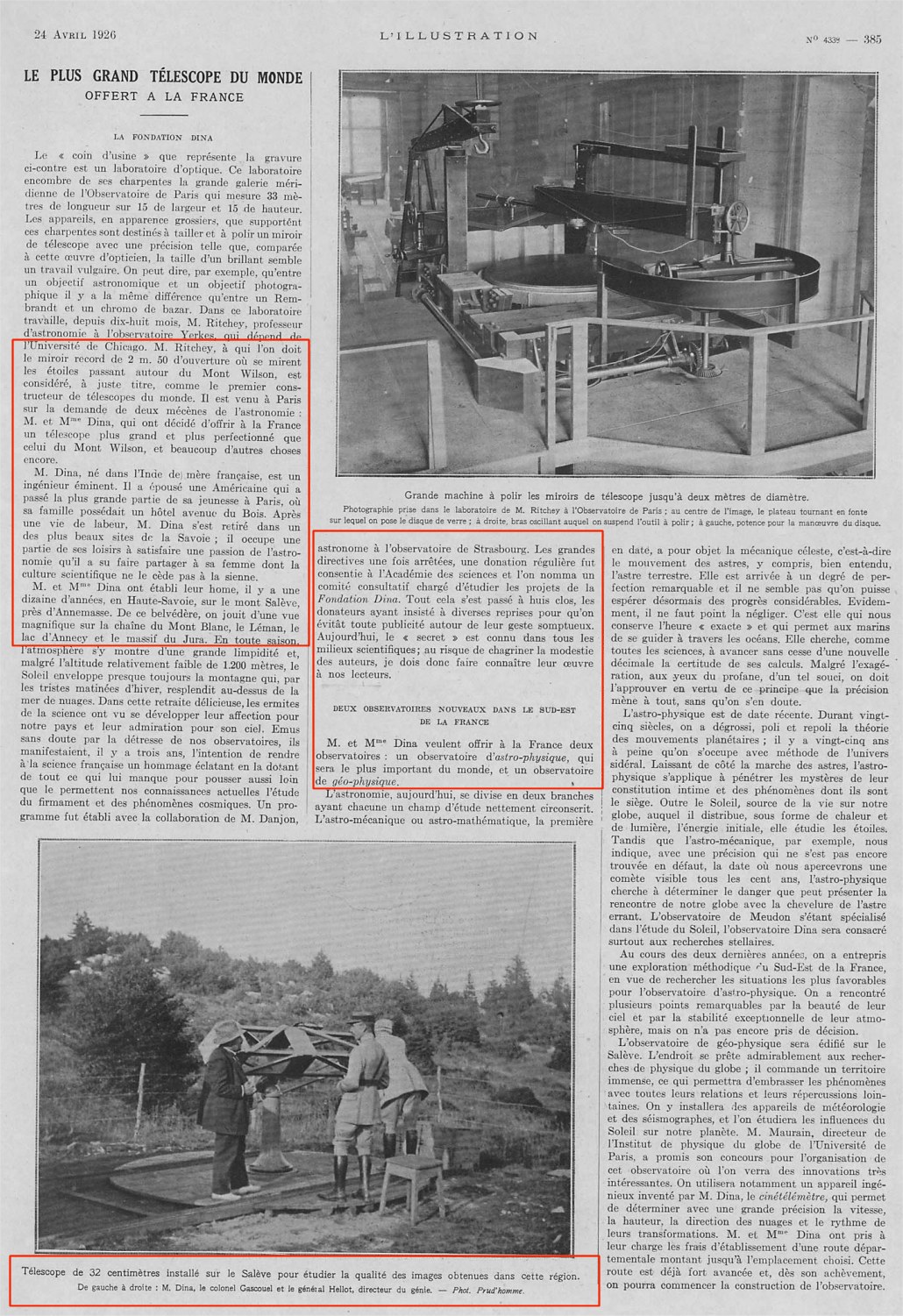 Illustration de 1926  1ere page
