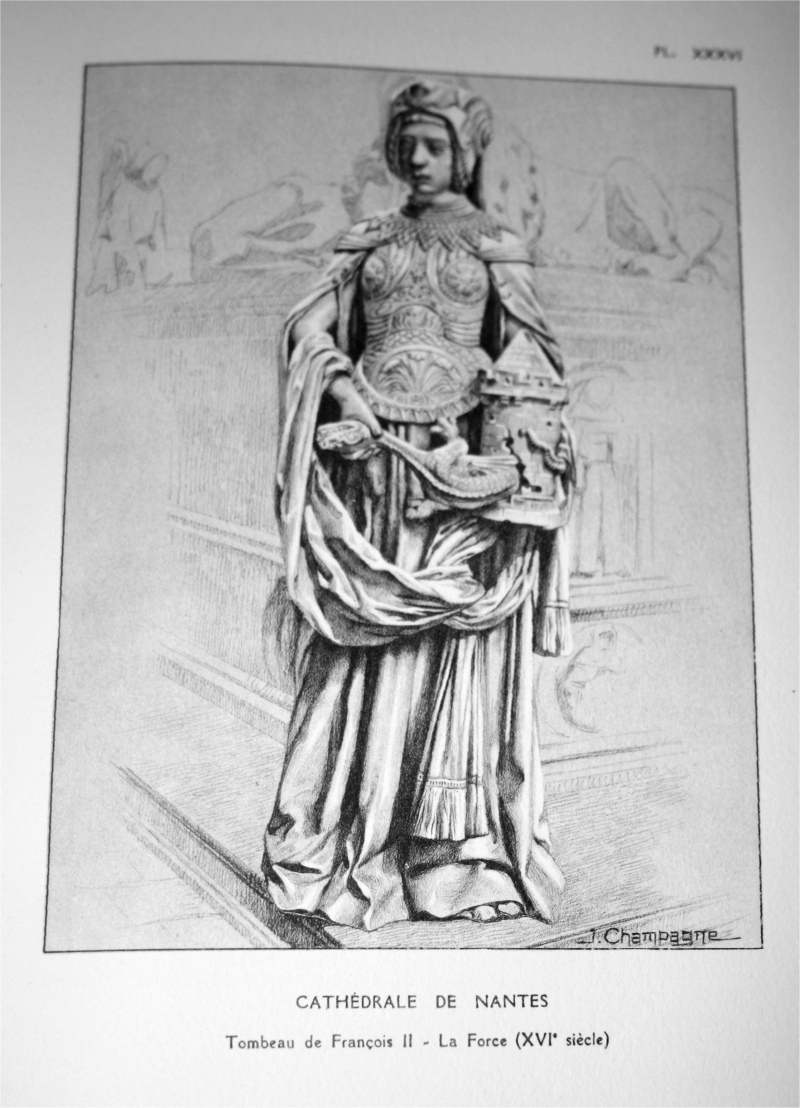 Julien Champagne e son dessin de la Force de Michel Colombe du tombeau des Carmes de Nantes