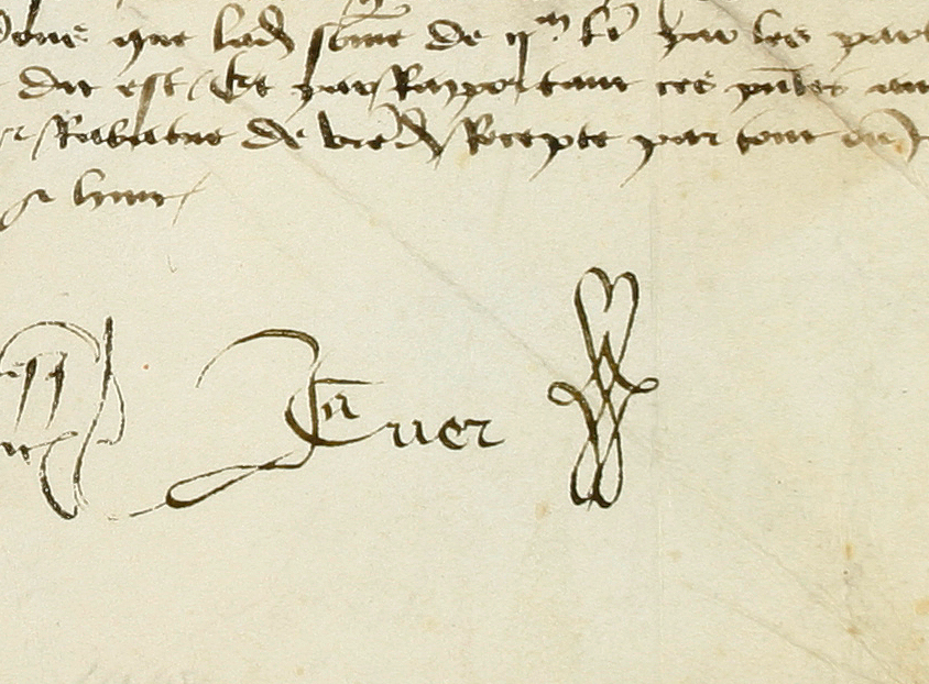 Signature de Jacques Coeur, Archives du Cher